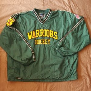 “WARRIORS HOCKEY” Windbreaker pullover,